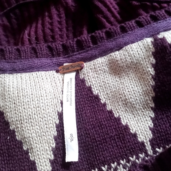 Free People Aztec Pullover Knit Sweater Top - Picture 3 of 3